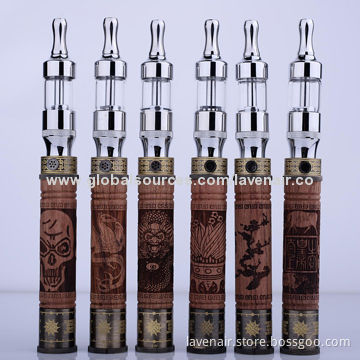 Wooden electronic cigarette with protank II atomizer, 1100mAh battery, voltage adjustable